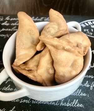 Spinach fatayer  at Café 302 in Abu Dhabi