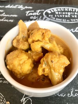 Vegetable korma   at Café 302 in Abu Dhabi