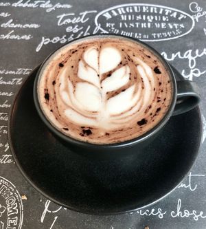 Soya cappuccino   at Café 302 in Abu Dhabi