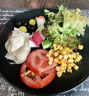 Mix salad plate   at Café 302 in Abu Dhabi