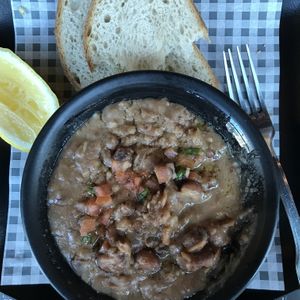 Ful (fava beans) breakfast at Café 302 in Abu Dhabi