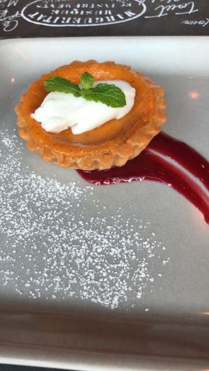 Cinnamon Pumpkin Tart at Café 302 in Abu Dhabi