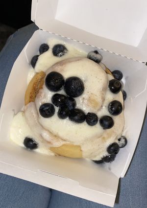 Mmm.. Blueberry chai... my favorite!! 🫐 ☕️  at Cinnaholic in Boca Raton