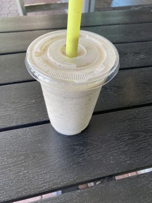 Vegan vanilla cookie dough milkshake  at Cinnaholic in Boca Raton