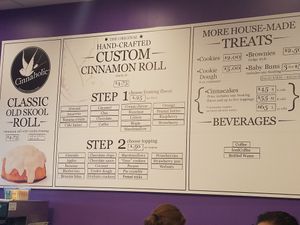 The "menu" at Cinnaholic in Boca Raton