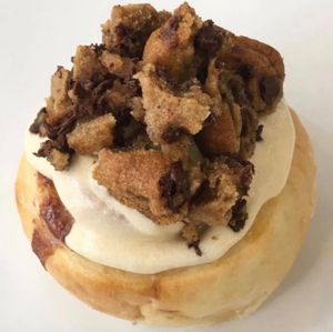 Caramel Frosting & Chocolate Chip Cookie Bites! at Cinnaholic in Boca Raton