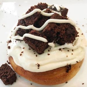 Cream Cheese Frosting with Brownie Bites! at Cinnaholic in Boca Raton