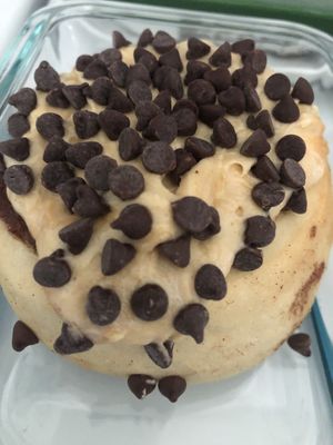 Peanut butter icing w/ chocolate chips  at Cinnaholic in Boca Raton