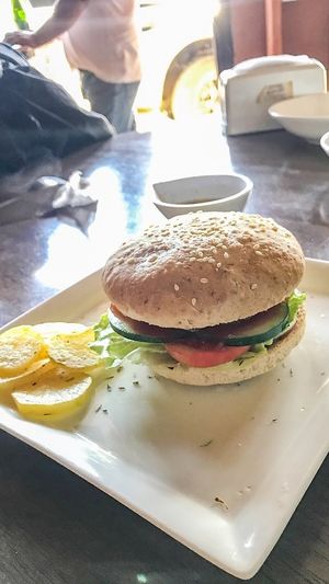 Vegan burger at Buen Provecho Cafe in Cagayan De Oro