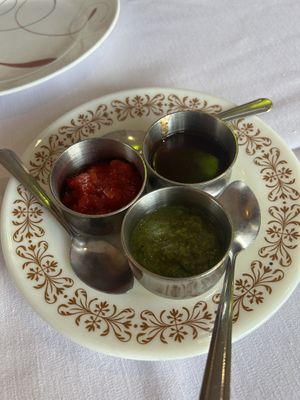 Sauce selection  at Little India Cafe in Glen Burnie