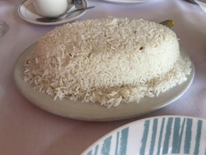 Rice with all mains  at Little India Cafe in Glen Burnie