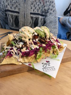 Nachos  at Adhana in Santiago