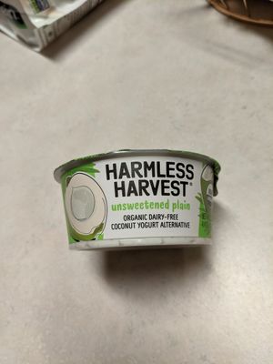Harmless harvest brand vegan yogurt at Great Basin Community Food Co-op in Reno