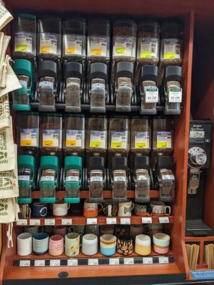 Bulk coffee, with grinder available at Great Basin Community Food Co-op in Reno
