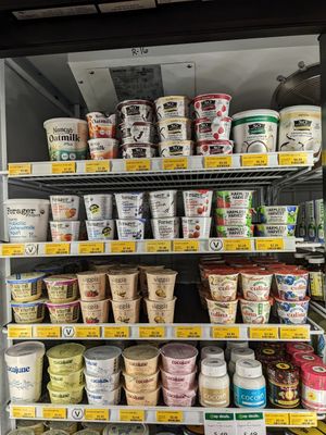 Good vegan yogurt selection at Great Basin Community Food Co-op in Reno