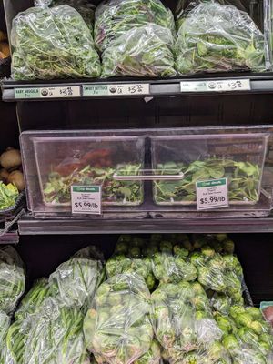 Greens available with no packaging at Great Basin Community Food Co-op in Reno