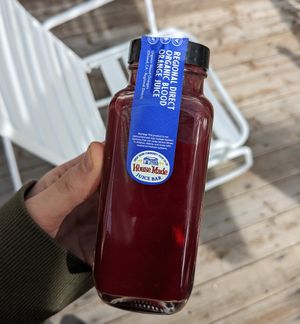 Blood orange juice at Great Basin Community Food Co-op in Reno