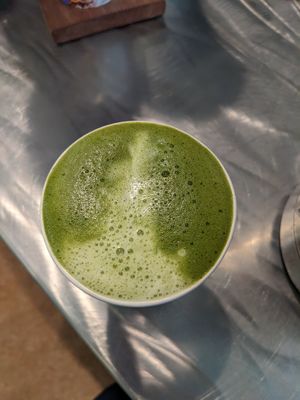 Matcha latte at Great Basin Community Food Co-op in Reno