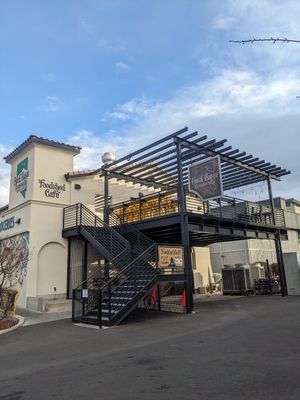 Balcony with parking on south side of the building at Great Basin Community Food Co-op in Reno