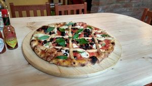 Margherita pie at Pizza Punk in Brno