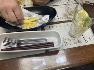 Fries and lemon sour  #Veganuary at Flowers - Tachibana in Hiroshima