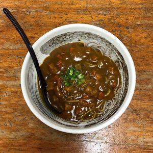 Sobs noodles with curry sauce  at Flowers - Tachibana in Hiroshima