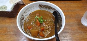 Curry noodle soup at Flowers - Tachibana in Hiroshima