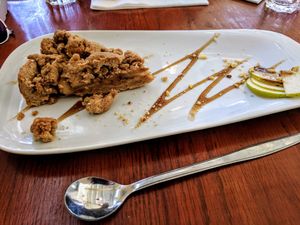 The apple pie was pretty damn good! at InnSense Bistro in Mitzpe Ramon