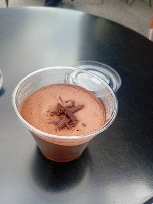 Chocolate mousse at Organic Epicerie in Chamonix-mont-blanc