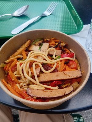 Tofu noodles at Organic Epicerie in Chamonix-mont-blanc