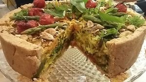 Vegetables pie at Organic Epicerie in Chamonix-mont-blanc