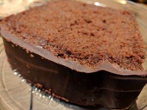 Vegan chocolate cake at Organic Epicerie in Chamonix-mont-blanc
