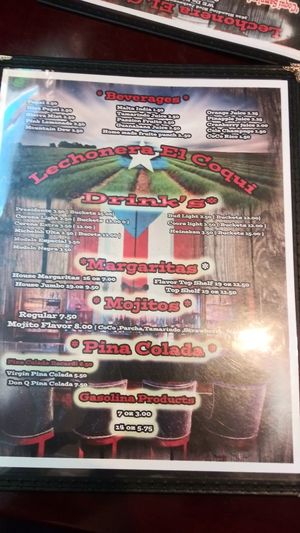 Updated vegan menu at Lechonera El Coqui in Jacksonville