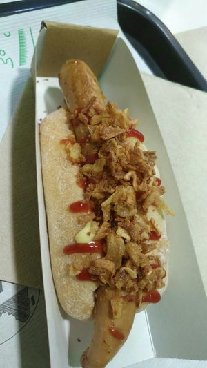 Sweet hot dog at Vegacos in Castellon De La Plana
