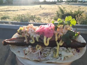Jungle Love (plantain & tempeh) at Word on the Street - Food Truck in Talent