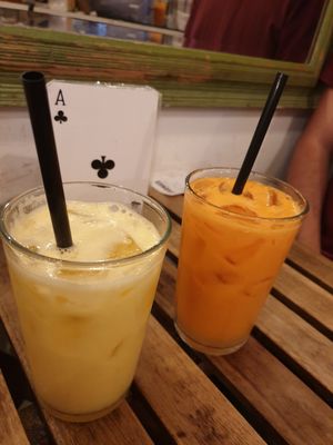 Fresh orange juice and juice mix of 3 at Sarnies in Central Singapore