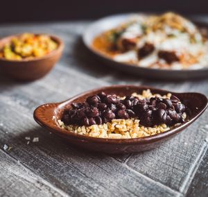 Our rice and beans are Vegan and so is our corn salad!  at Hook & Lime in Omaha