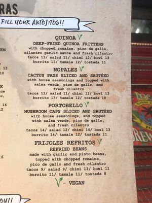 Vegan Options  at Tatts & Tacos in Oakland Park