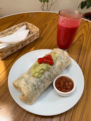 Santa Monica Burrito at Cafe de Nucallacta in Cuenca