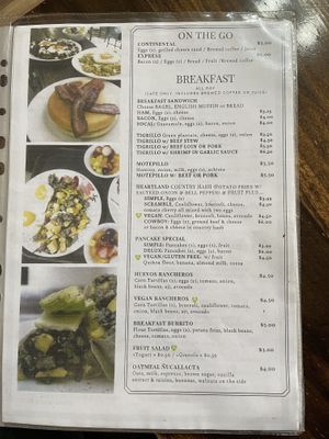 Menu at Cafe de Nucallacta in Cuenca