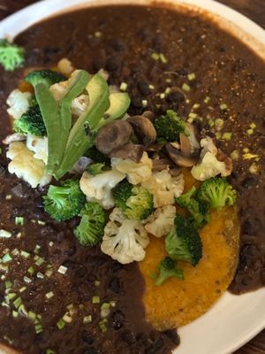 Veganos rancheros at Cafe de Nucallacta in Cuenca
