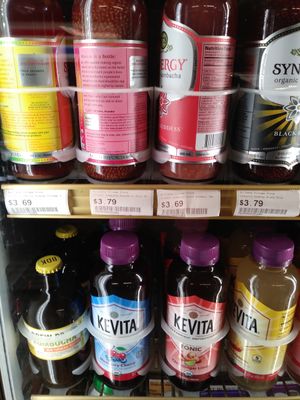 I a terrible photographer, but there are tons of Kombucha options. at Quilcene Village Store in Quilcene
