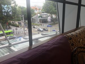 The view from the window side booths overlooking Orchard Rd. at Wild Honey - Mandarin Gallery in Central Singapore