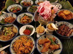 Tok Panjang Baba set. $68 / pax. You get to try all the dishes at The Peranakan in Central Singapore