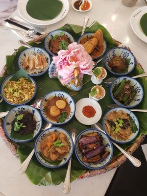 Vegetarian Tok Panjang Baba set at The Peranakan in Central Singapore