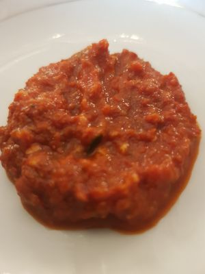 Vegetarian sambal chilli at The Peranakan in Central Singapore