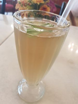Ice lemongrass tea at The Peranakan in Central Singapore