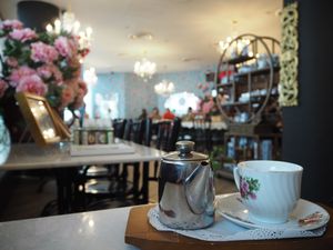 Vegan high tea - Lemongrass tea at The Peranakan in Central Singapore