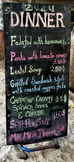 Changing Menu at Zuzu in Koh Rong