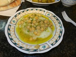 hummus at Imbala in Jerusalem